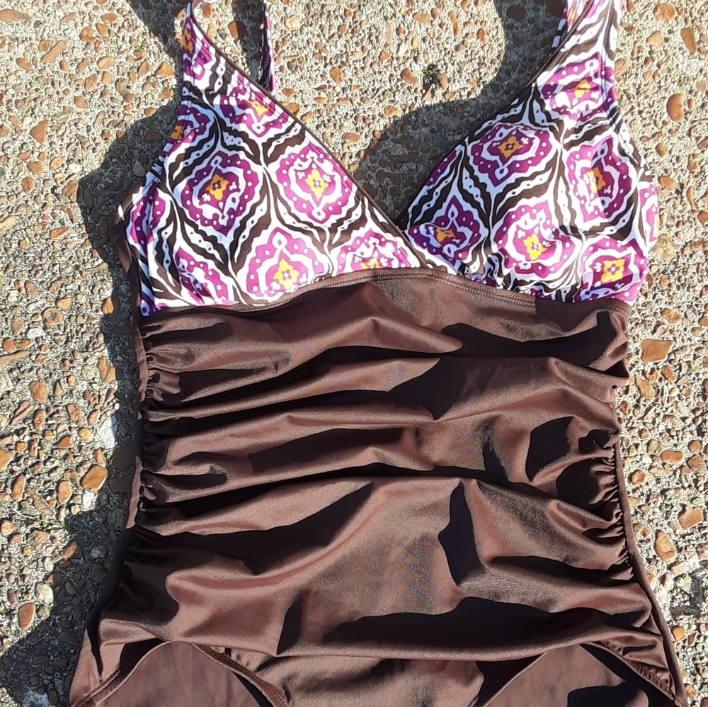 Merona one piece swimsuit sz large